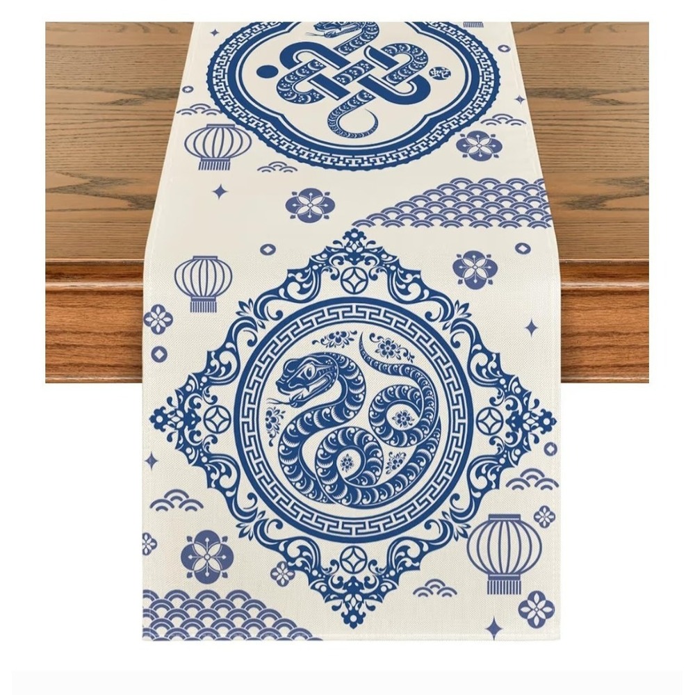 Table Runner Artoid Mode Chinese Zodiac Snake